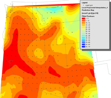 Cessation of Cenozoic volcanism in the western United States (defined as 10th percentile of ages on a 1x1 degree grid).